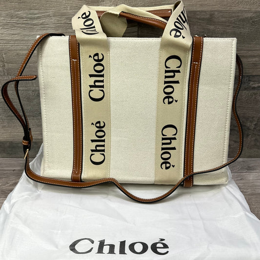 Chloe Woody Tote Code Beige Large bags