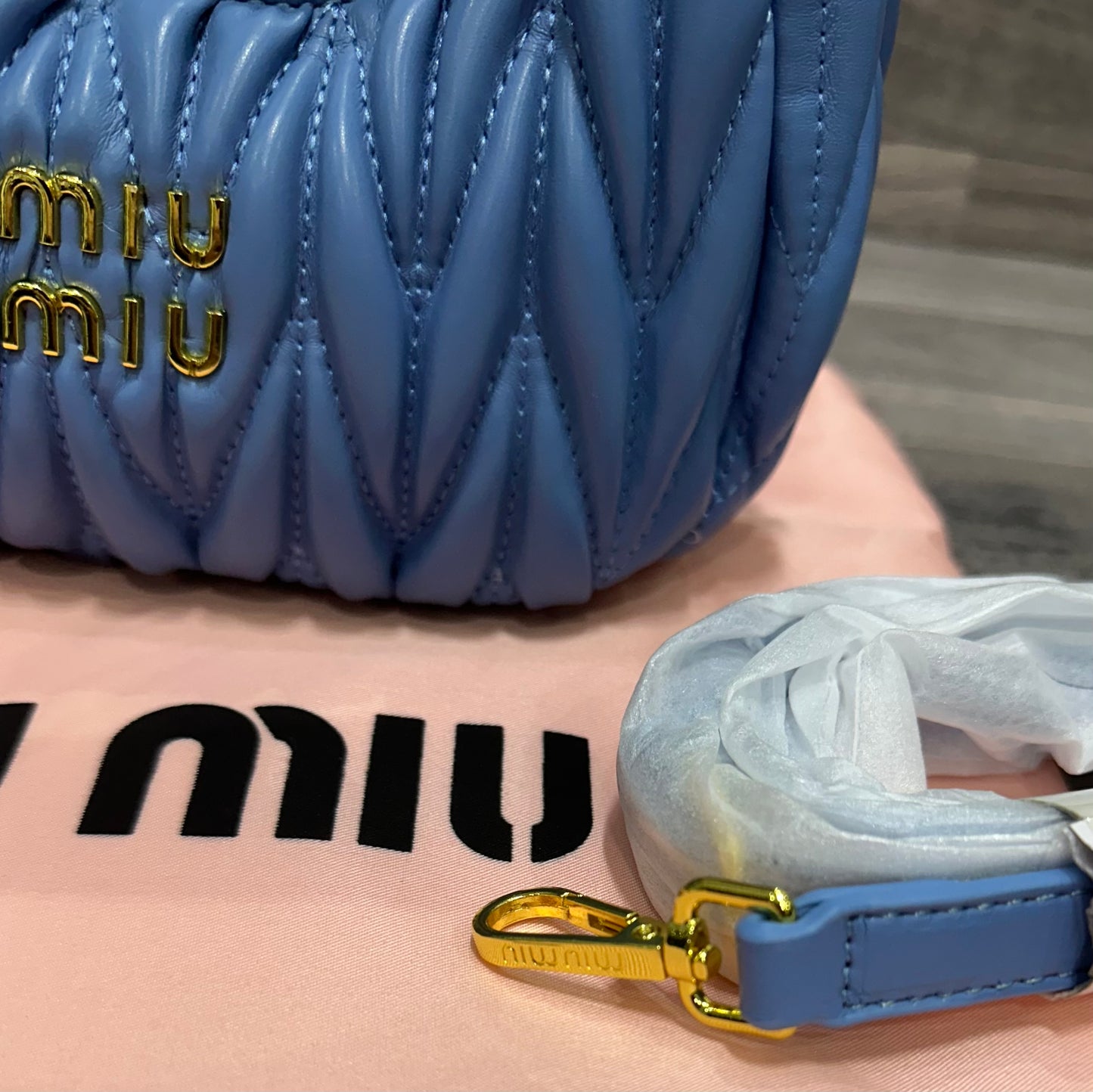 Miu Miu Hobo Light Blue Leather bags