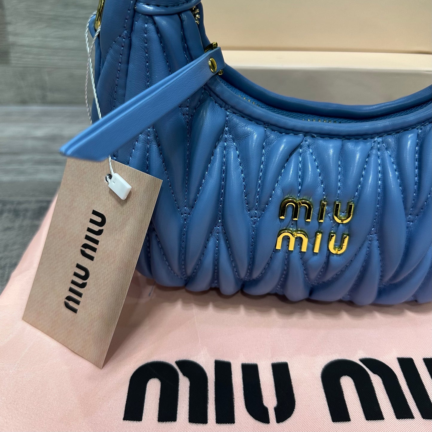 Miu Miu Hobo Light Blue Leather bags