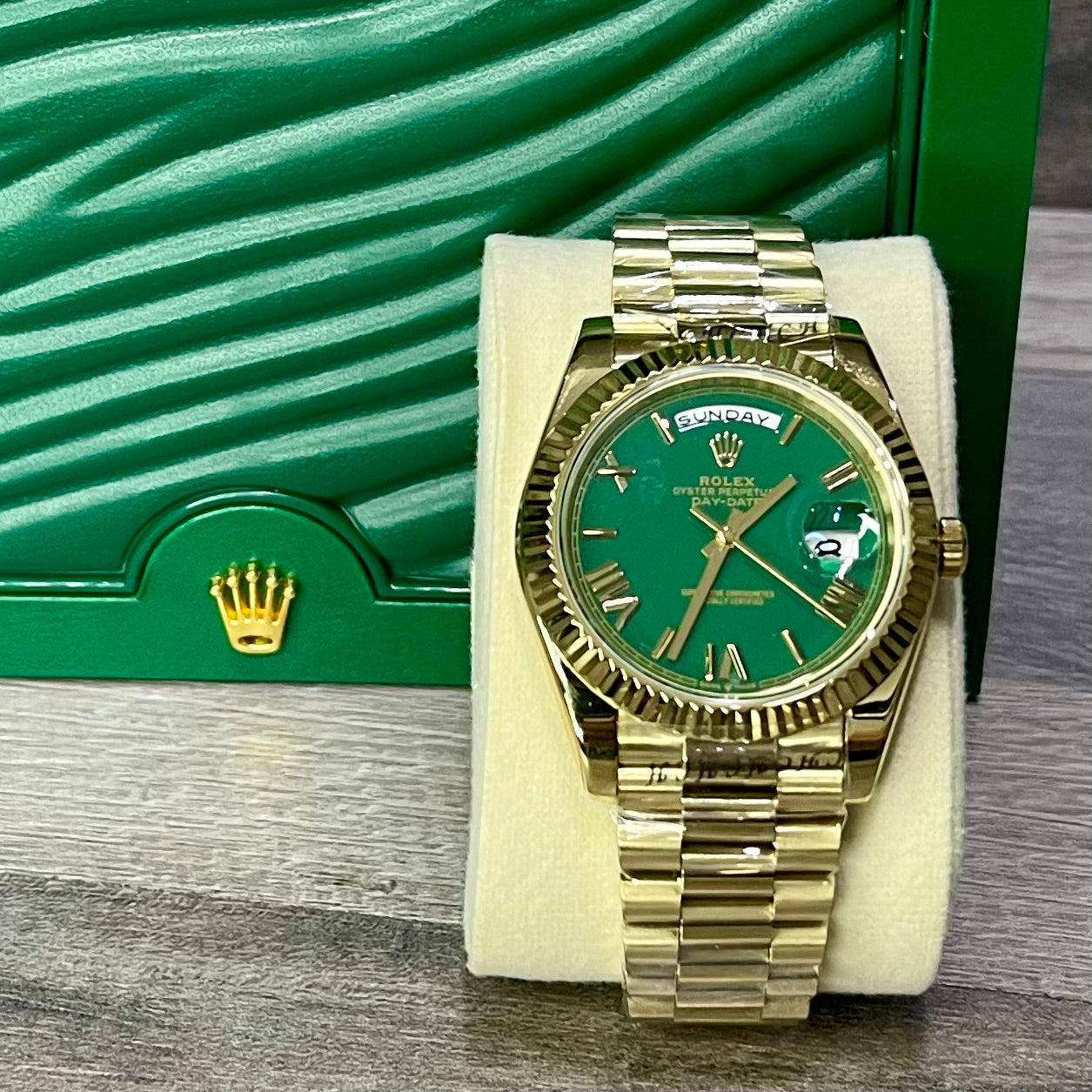 Rolex Day Date - Gold Green Dial