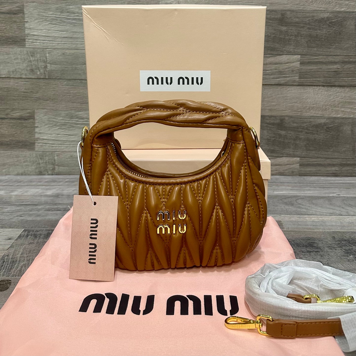 Miu Miu Hobo Brown Leather bags