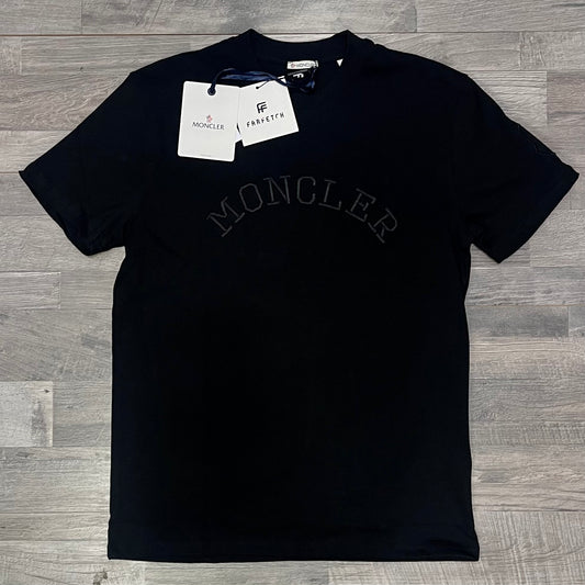 Moncler Embroidered Τ-Shirt Black