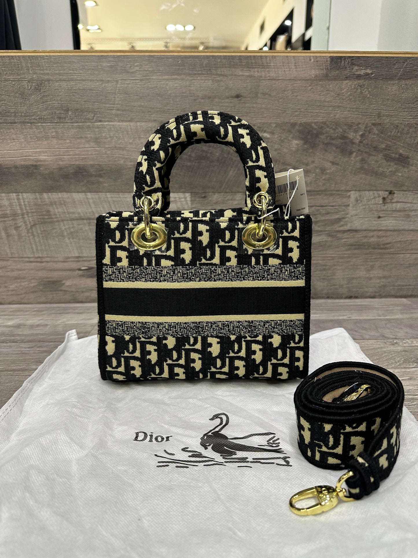 Dior Lady Mini Oblique Black bags