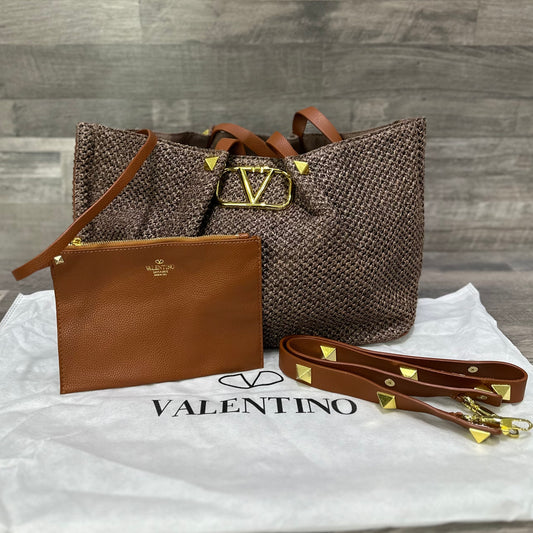 Valentino Straw Summer Brown bags