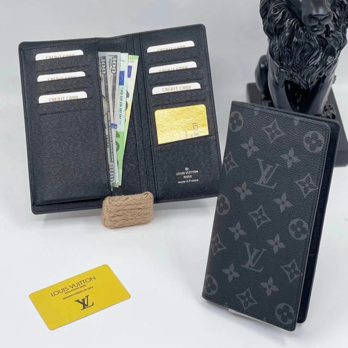 Louis Vuitton Brazza Wallet Black Monogram 2024