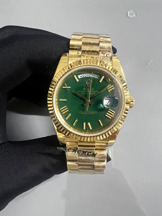 Rolex Day Date 40 Gold Green Dial