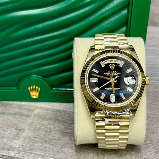 Rolex Day Date - Gold Black Dial